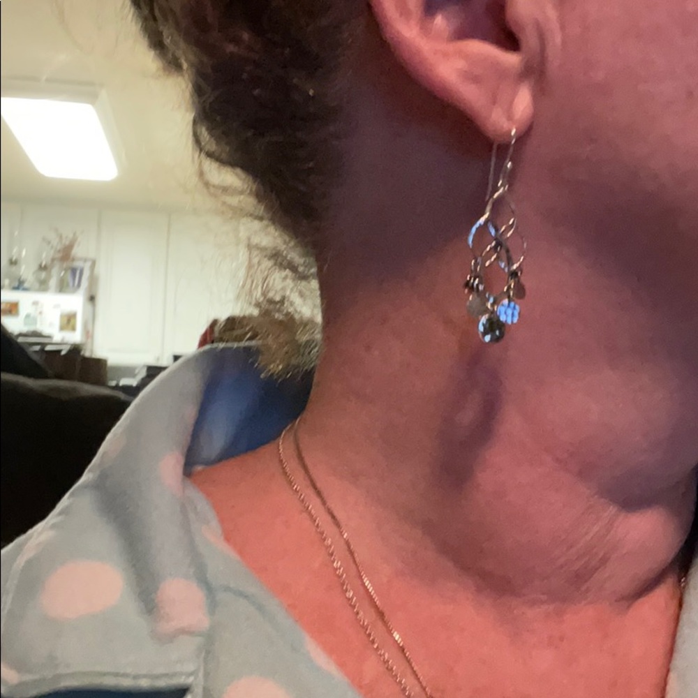 .925 Sterling Silver/Brass Chandelier Earrings